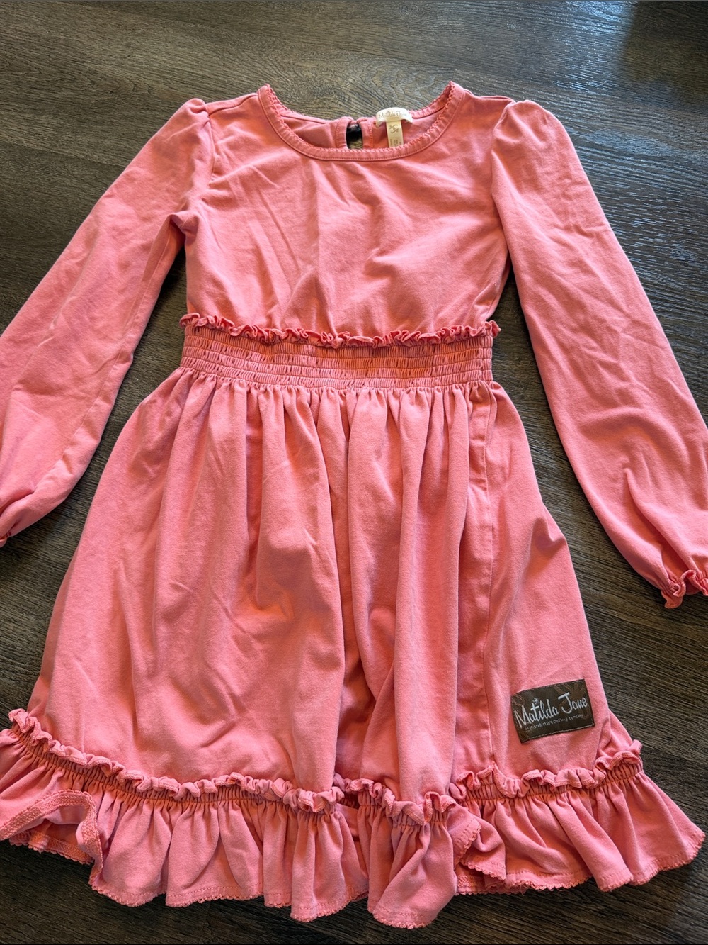 Matilda Jane Peach Dress sz 8 Friends Forever